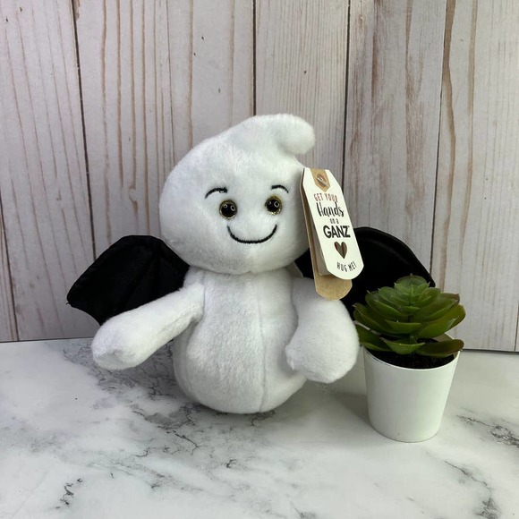 Ganz Spooky Ghost Bat Wings 7.25" Plush Halloween Toy - Picture 1 of 5